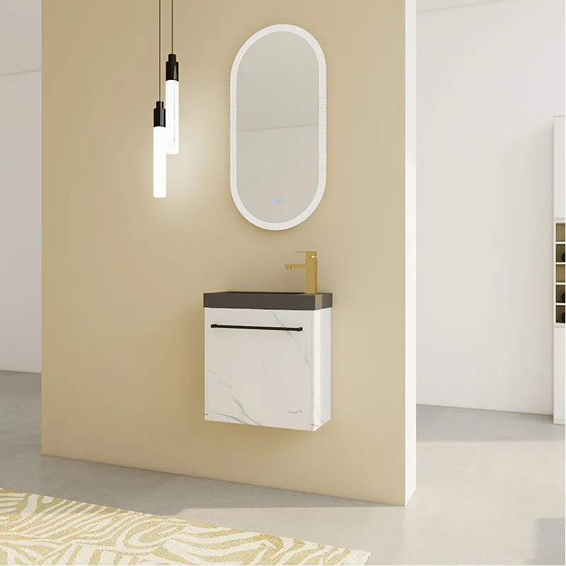 20'' Floating Wall-Mounted Bathroom Vanity with Resin Sink and Soft-Close Cabinet Door