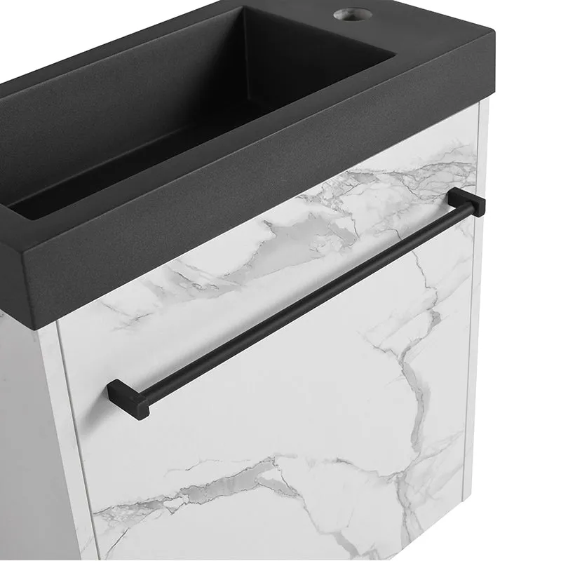 20'' Floating Wall-Mounted Bathroom Vanity with Resin Sink and Soft-Close Cabinet Door