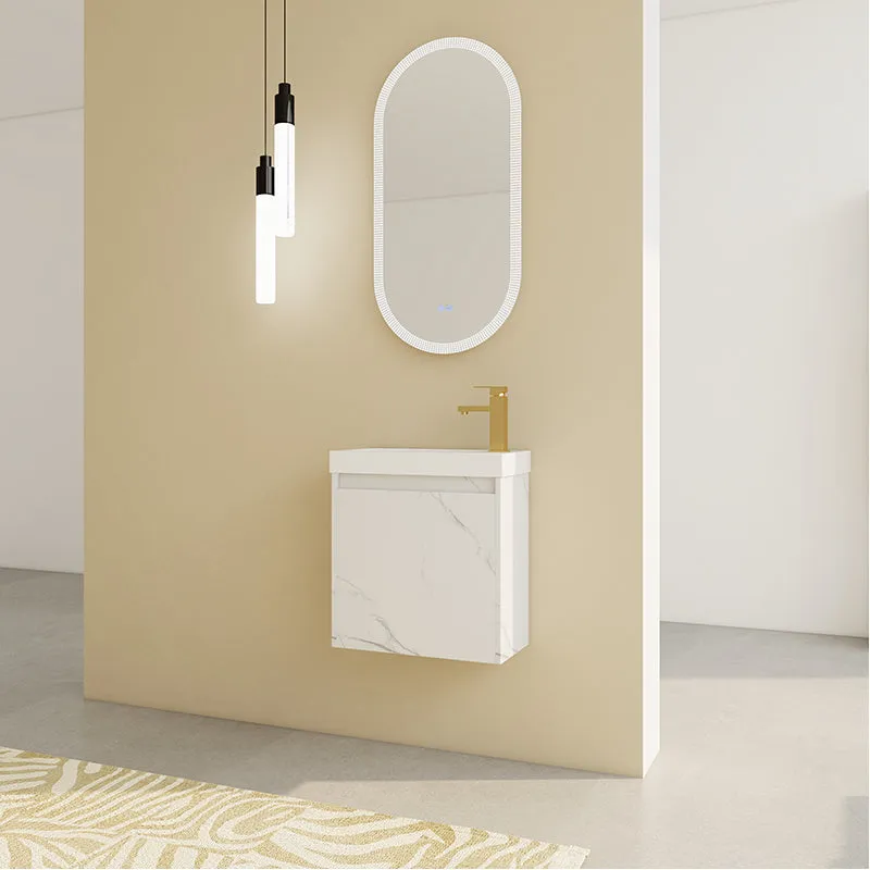 20'' Floating Wall-Mounted Bathroom Vanity with Resin Sink and Soft-Close Cabinet Door