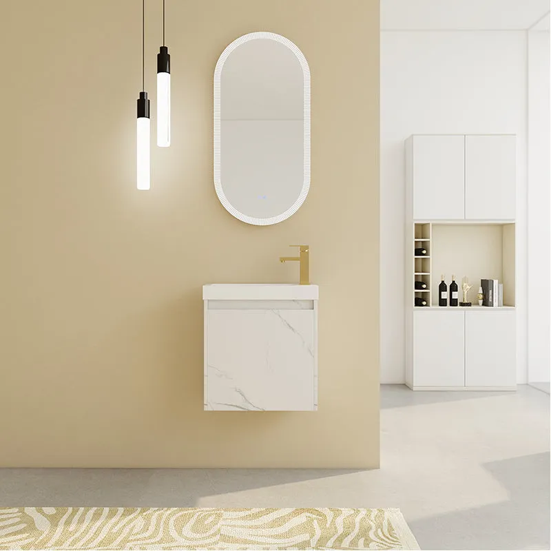 20'' Floating Wall-Mounted Bathroom Vanity with Resin Sink and Soft-Close Cabinet Door