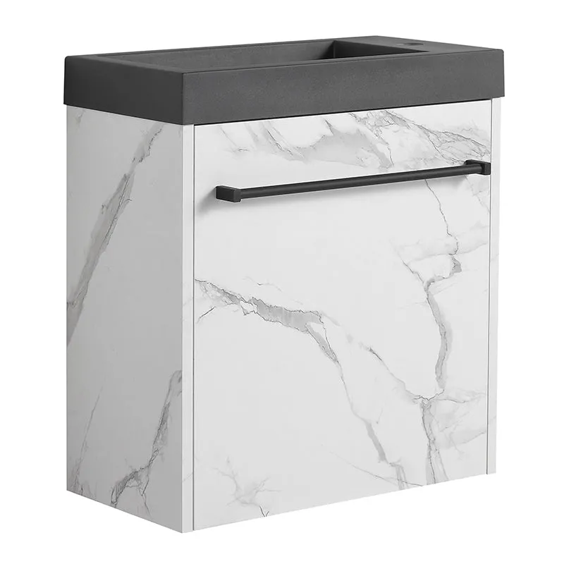 20'' Floating Wall-Mounted Bathroom Vanity with Resin Sink and Soft-Close Cabinet Door