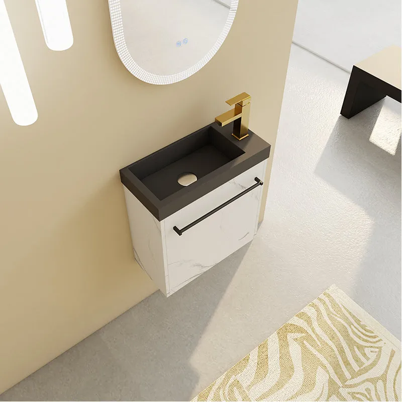 20'' Floating Wall-Mounted Bathroom Vanity with Resin Sink and Soft-Close Cabinet Door