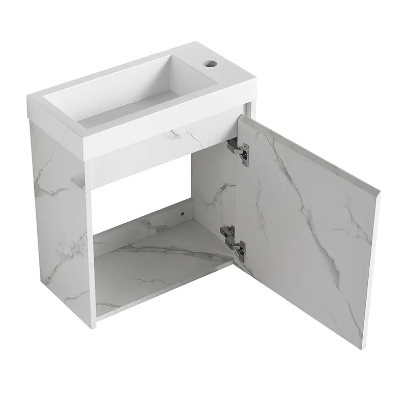 20'' Floating Wall-Mounted Bathroom Vanity with Resin Sink and Soft-Close Cabinet Door