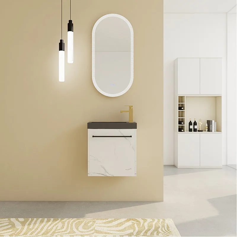 20'' Floating Wall-Mounted Bathroom Vanity with Resin Sink and Soft-Close Cabinet Door