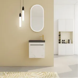 20'' Floating Wall-Mounted Bathroom Vanity with Resin Sink and Soft-Close Cabinet Door