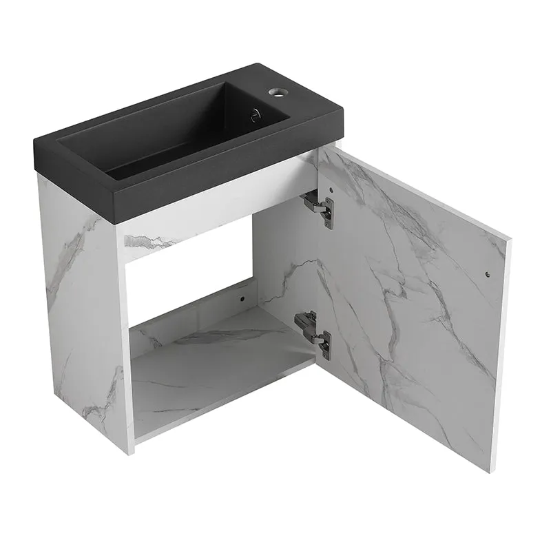 20'' Floating Wall-Mounted Bathroom Vanity with Resin Sink and Soft-Close Cabinet Door