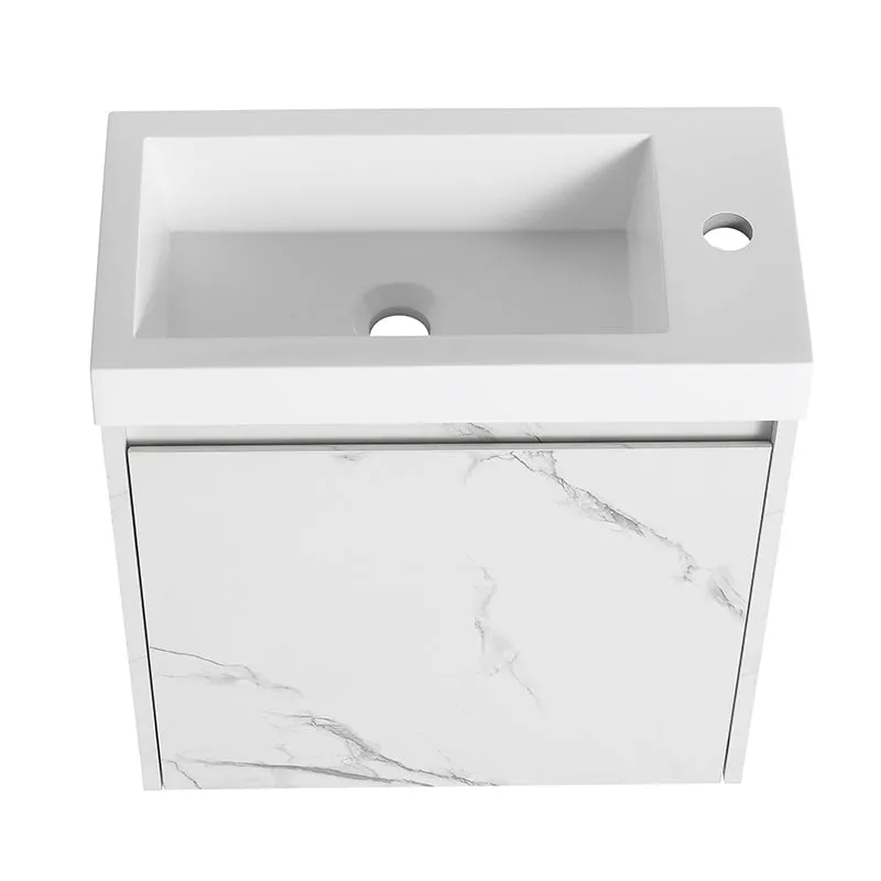 20'' Floating Wall-Mounted Bathroom Vanity with Resin Sink and Soft-Close Cabinet Door