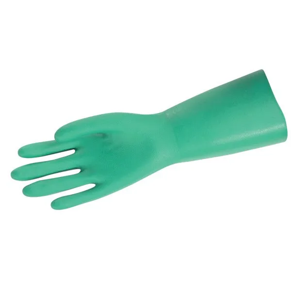 5308E MCR Safety Nitri-Chem Chemical Resistance Gloves, Medium, Nitrile, Green