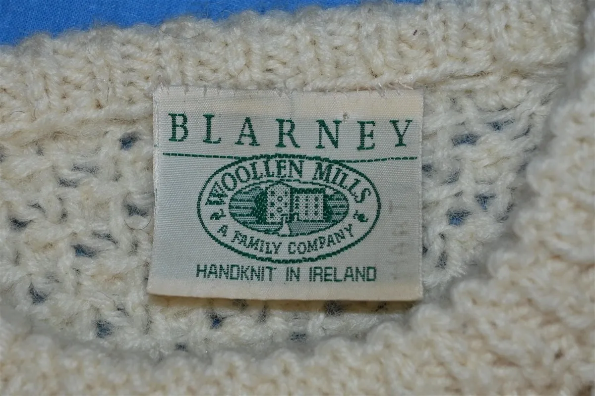 80s Blarney Irish Cable Knit Wool Sweater Youth Medium