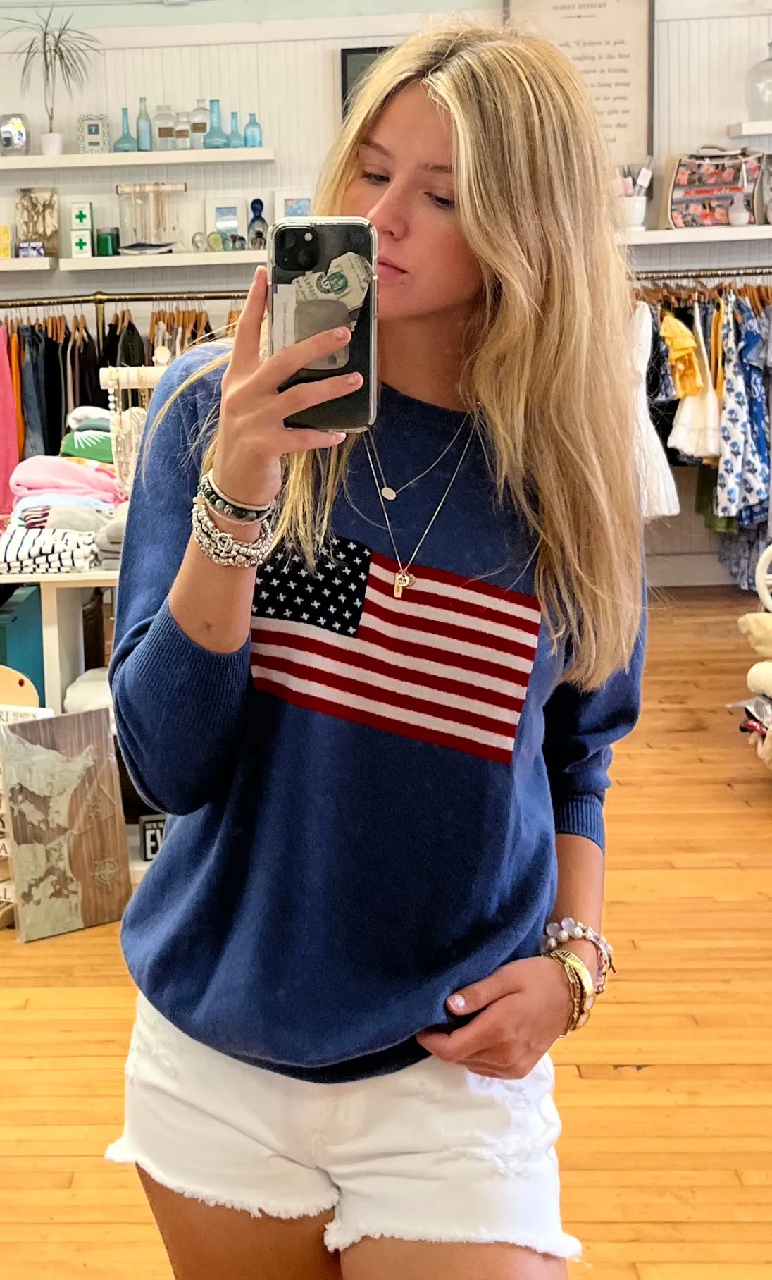 American Flag Cashmere SWEATERS