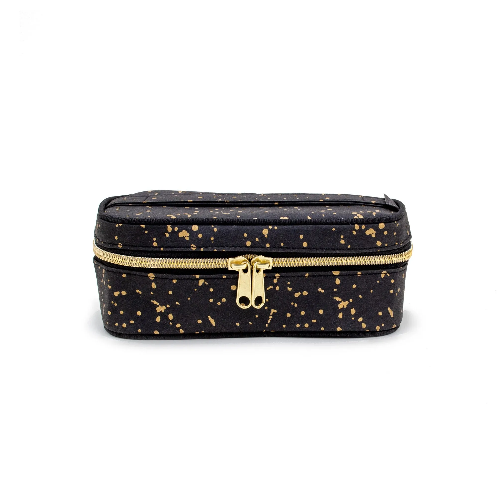 Black Paper - Gold Splatter Petite Beauty Poche