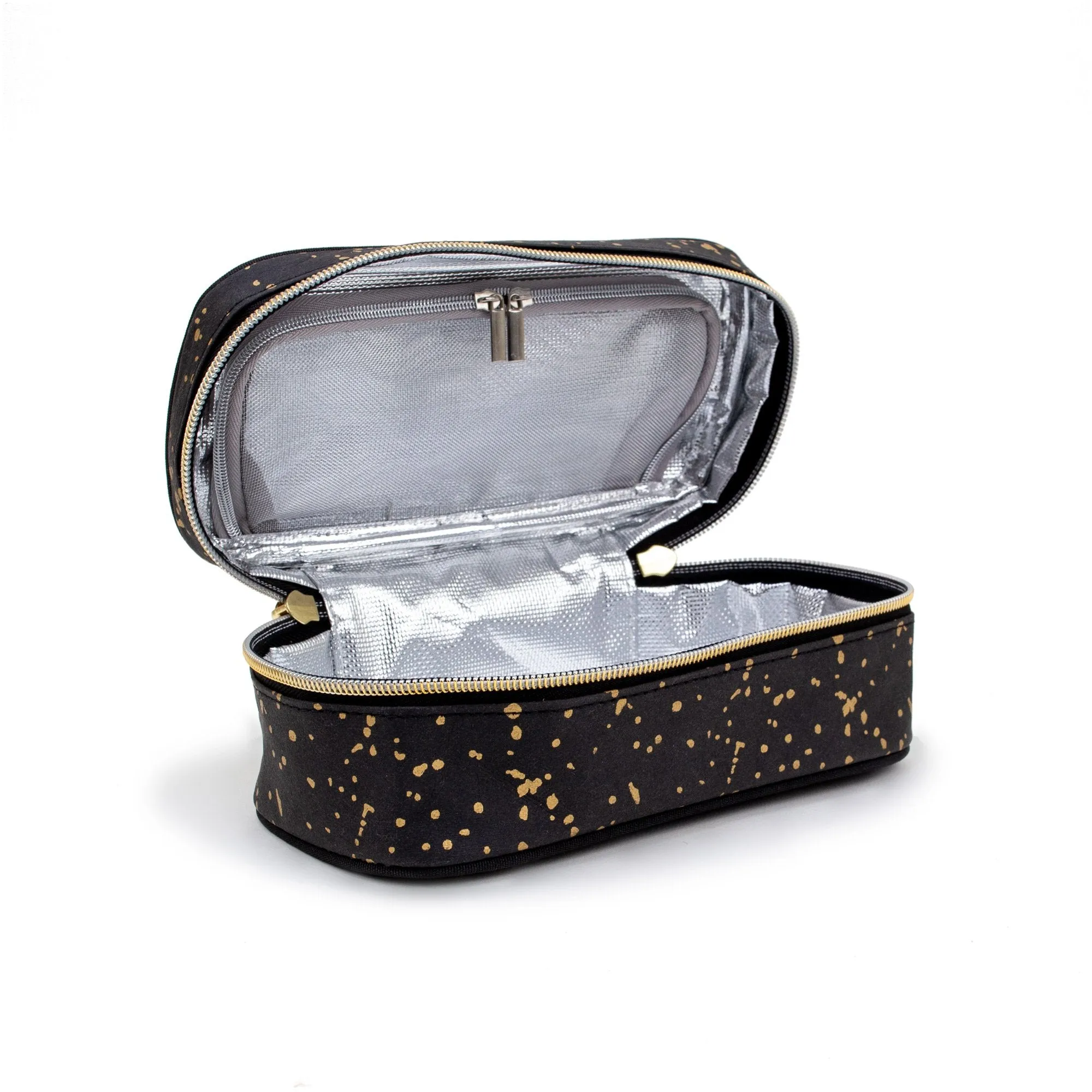 Black Paper - Gold Splatter Petite Beauty Poche