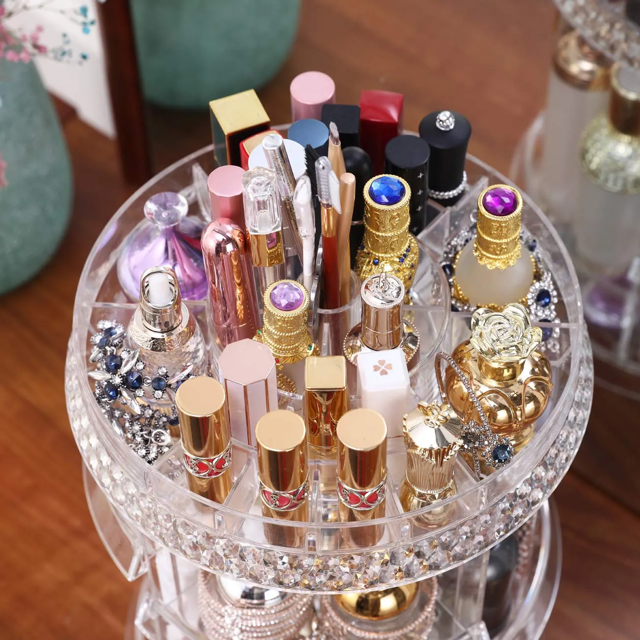 Blushbees® Full 360-Degree Rotating Multi-Function Acrylic Cosmetic Storage