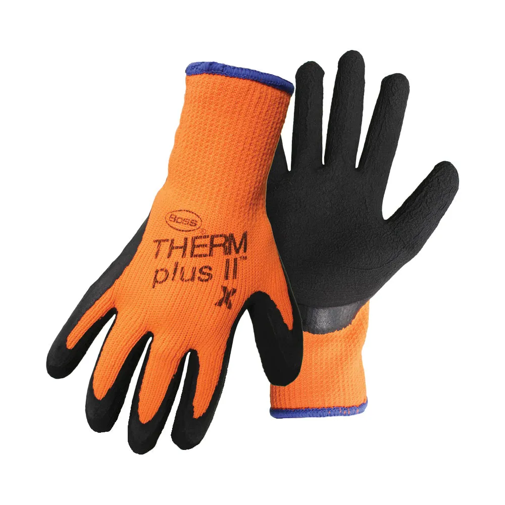 BOSS 7843X Extra-Heavy, Stretchable Gloves, XL, Knit Wrist Cuff, Orange