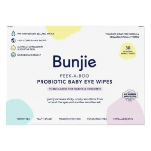 Bunjie Probiotic Baby Eye Wipes 30 Pack