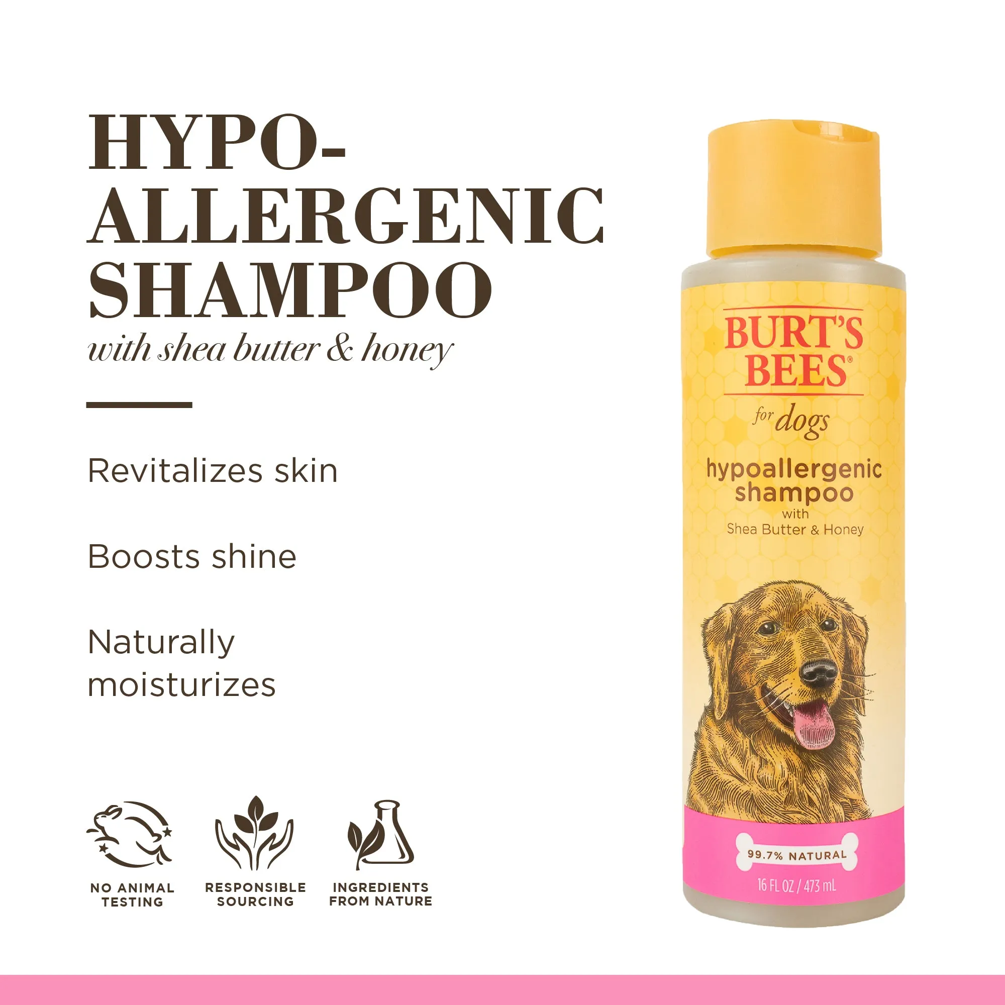 Burt's Bees Hypoallergenic Dog Shampoo 473ml