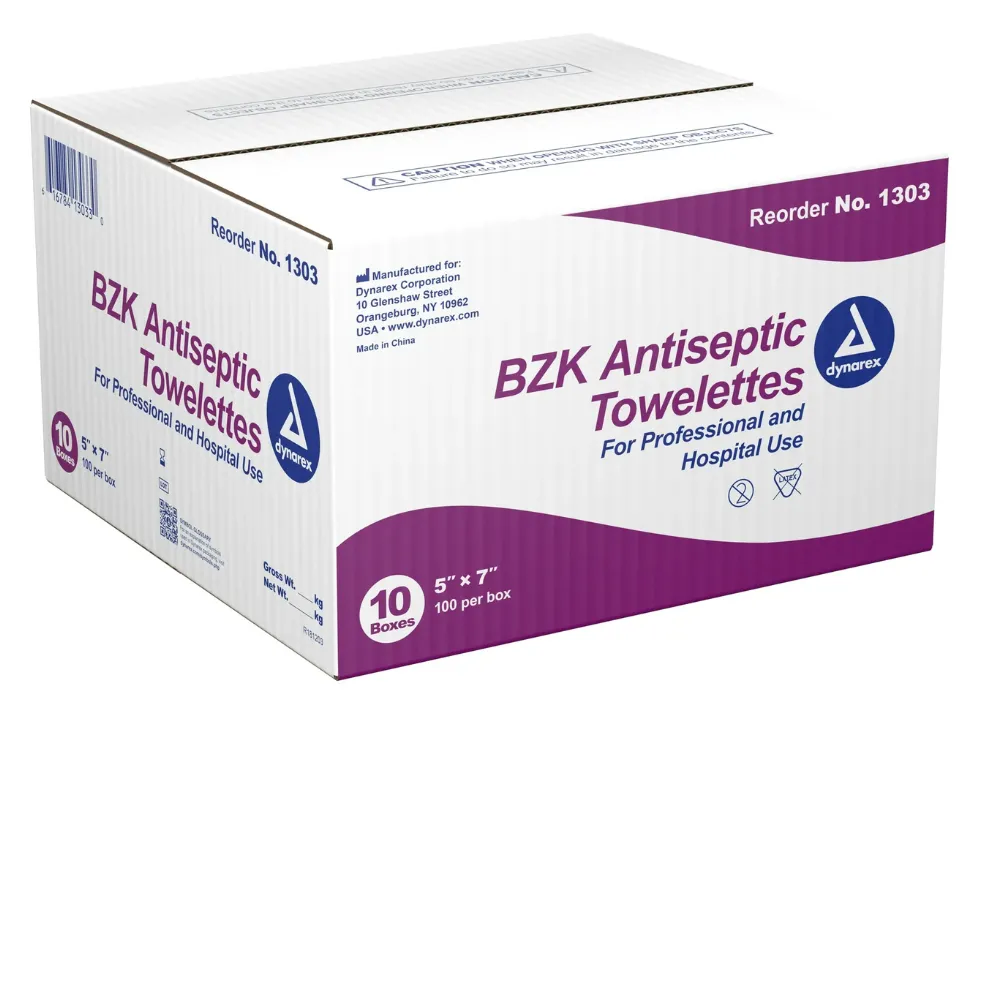 BZK Antiseptic Towelettes, 100 PCS.