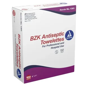 BZK Antiseptic Towelettes, 100 PCS.