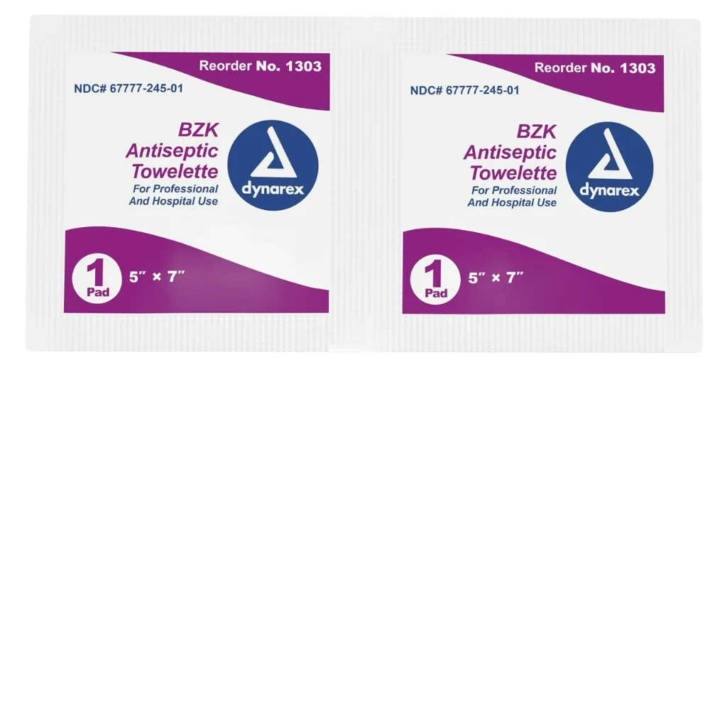 BZK Antiseptic Towelettes, 100 PCS.