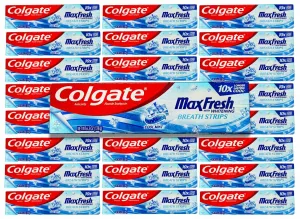 Colgate - Max Fresh with Whitening Breath Strips Cool Mint - 6.3 Oz - 24 Pack