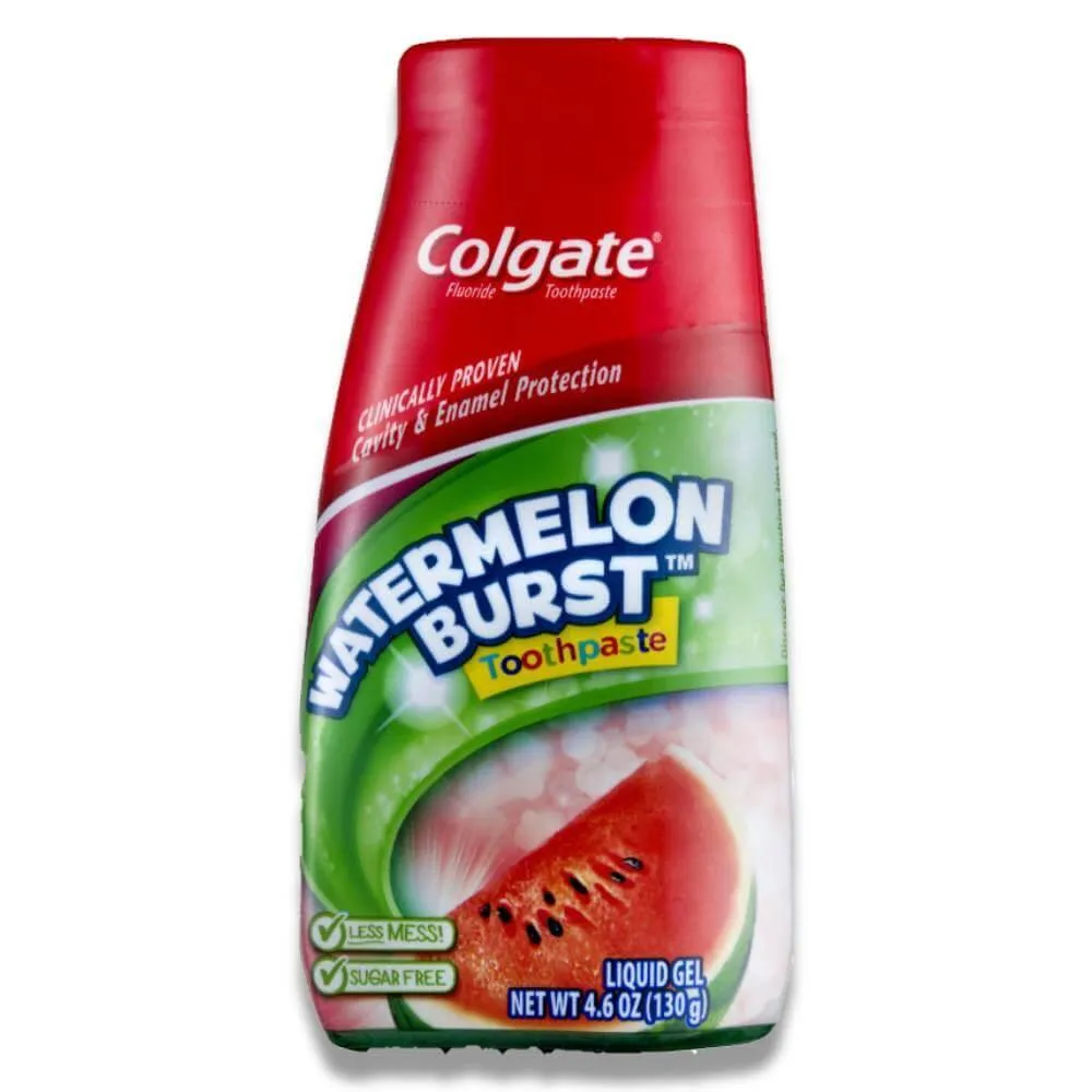 Colgate Watermelon Burst Liquid Gel Toothpaste Sugar Free Fluoride - 4.6 oz - 12 Pack