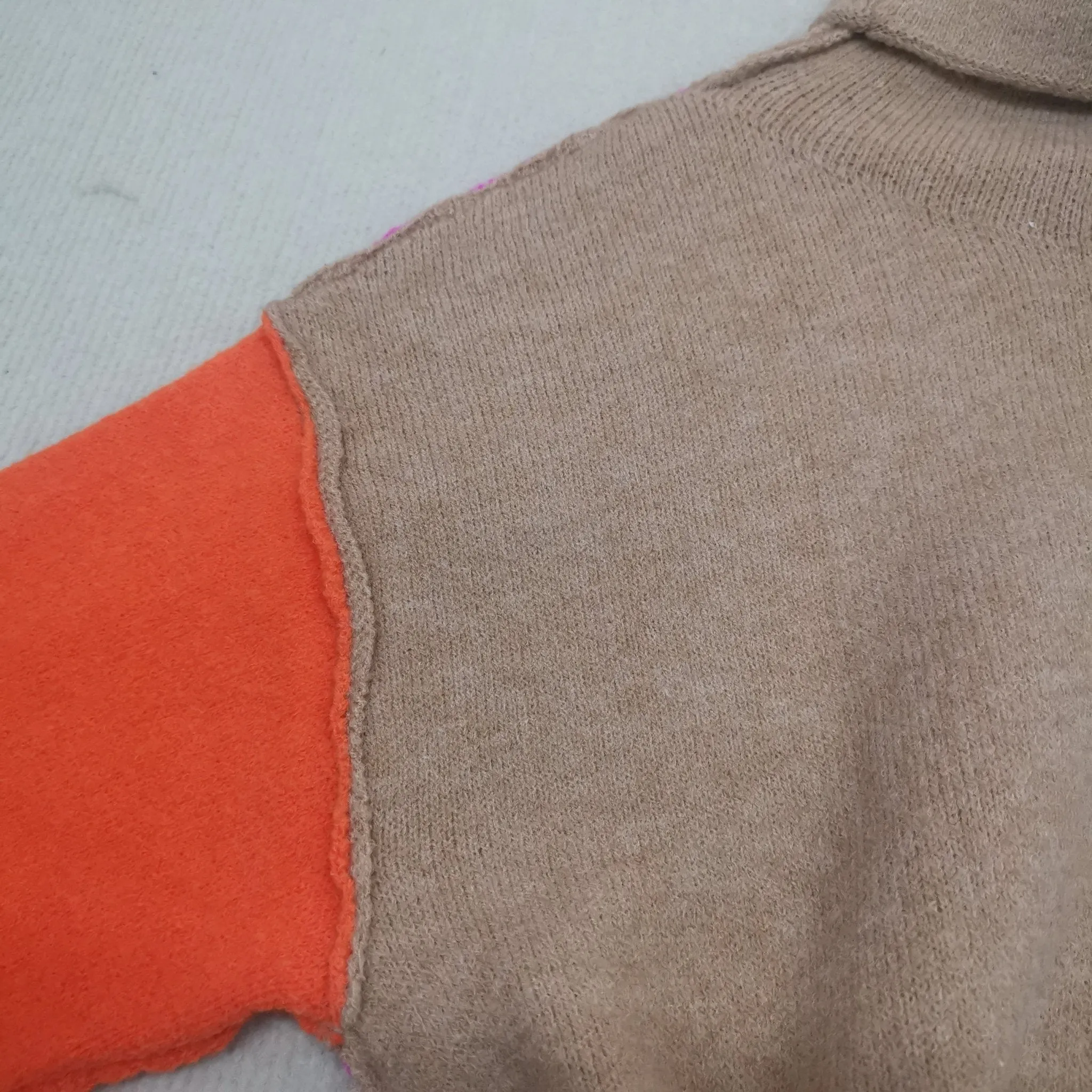 Colorblock Turtleneck Sweater