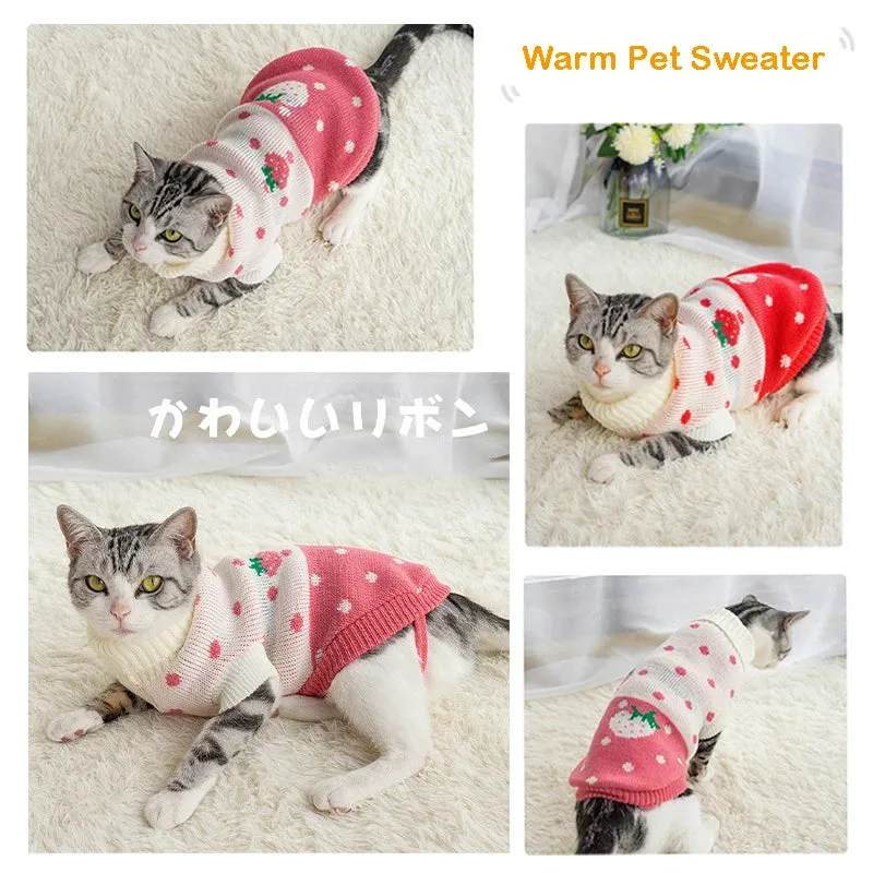 Cozy Winter Sweater for Small & Medium Cats