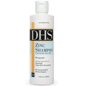 DHS Therapeutic Zinc Shampoo for Psoriasis Seborrheic Dermatitis Dandruff Control 8 oz