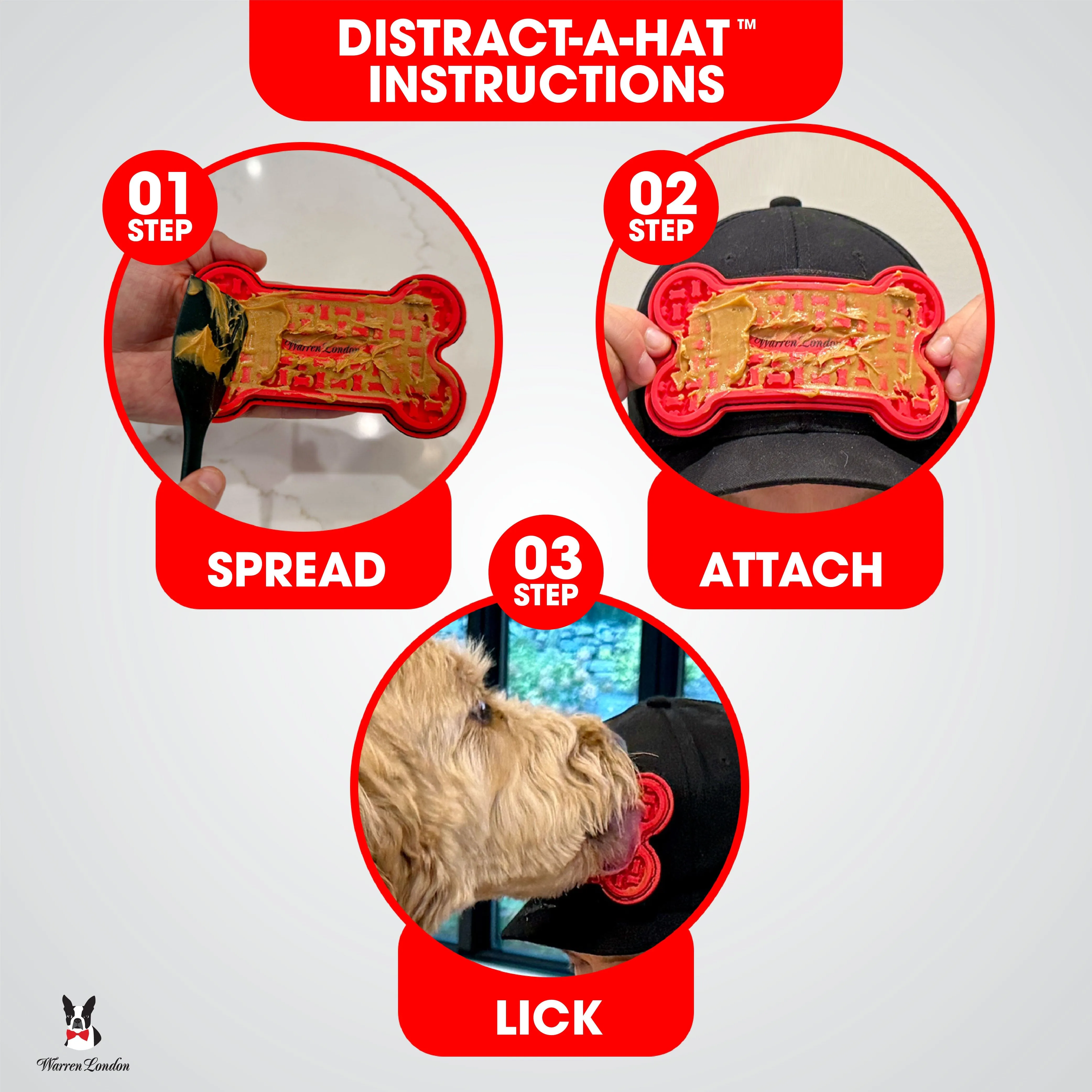 Distract-A-Hat ™ The Dog Lick Hat