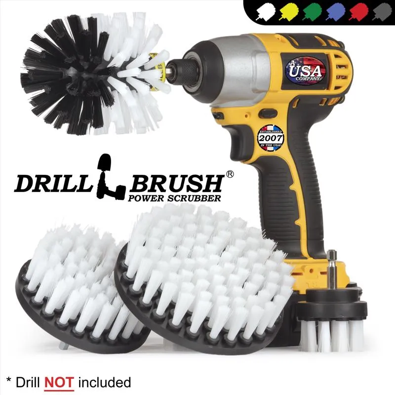 Drillbrush 5 in. W Soft Bristle Metal Handle Drill Brush Set