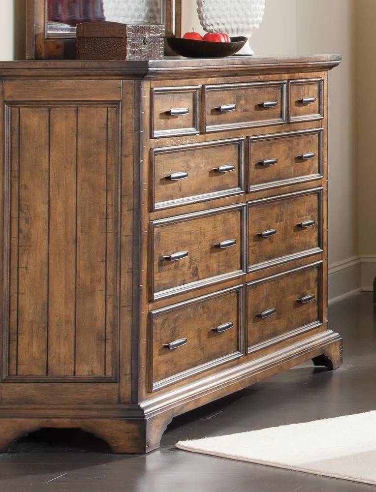 Elk Grove Rustic Nine-Drawer Dresser