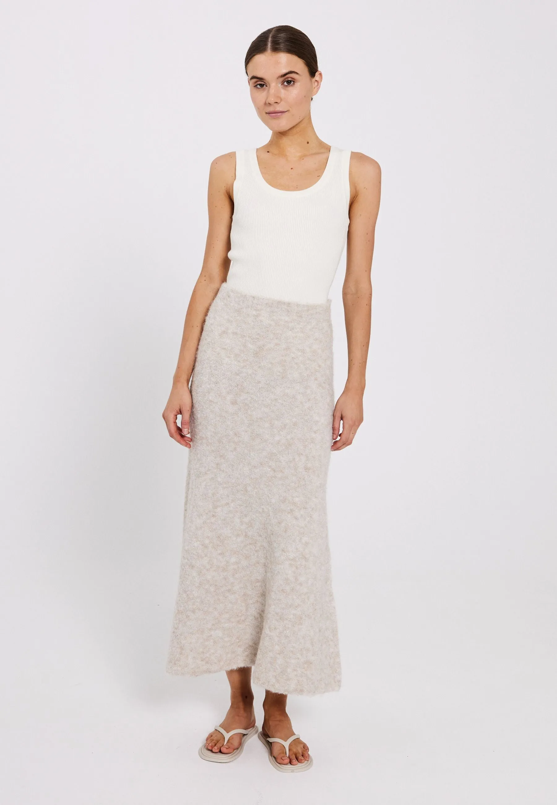 Filine knit skirt - Light beige