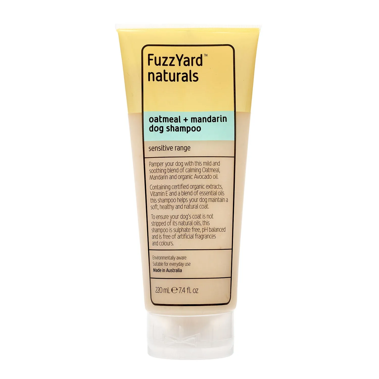 FuzzYard Sensitive Oatmeal & Mandarin Dog Shampoo 220ml