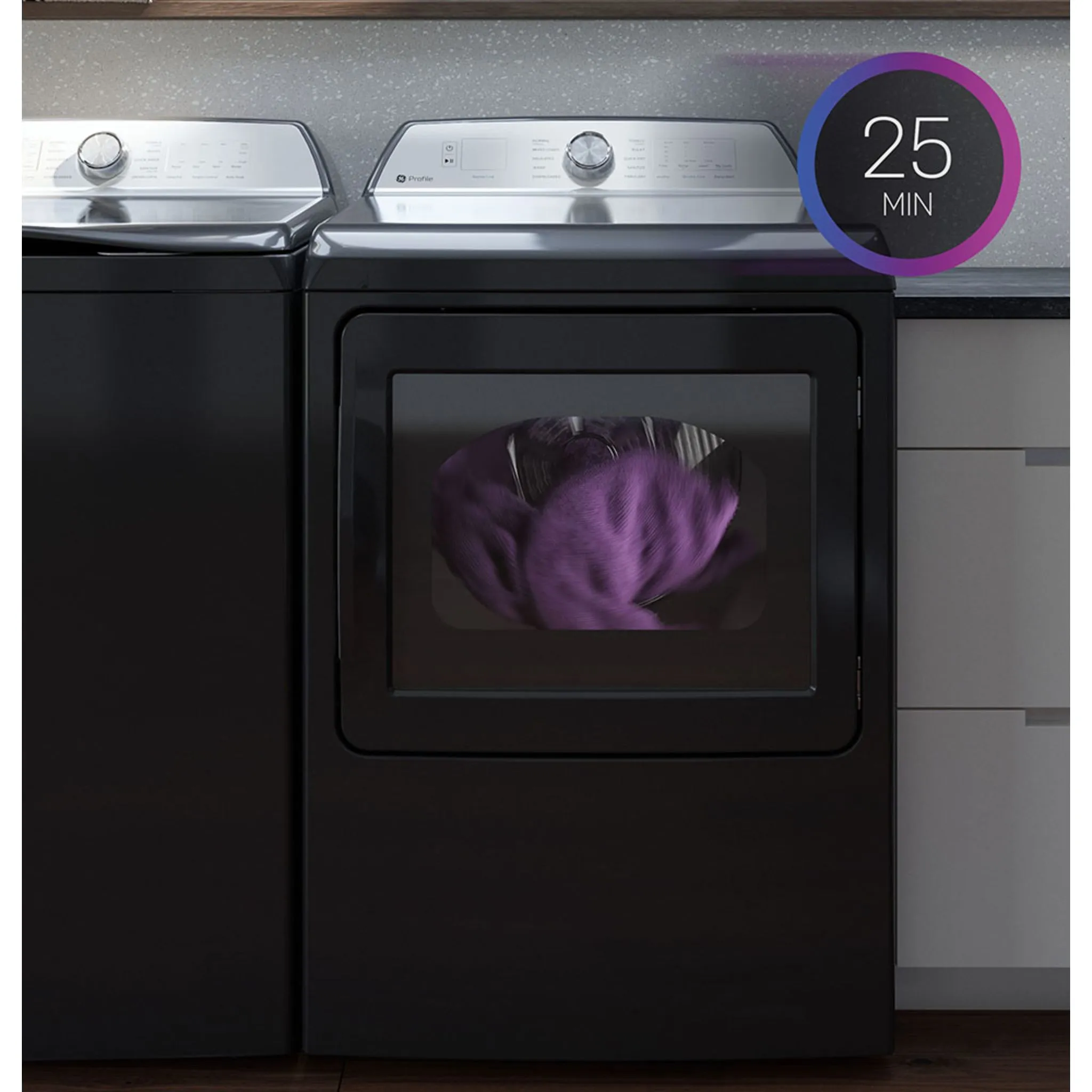 GE Profile 7.4 Cu Ft Smart Electric Dryer Diamond Grey- PTD70EBMTDG