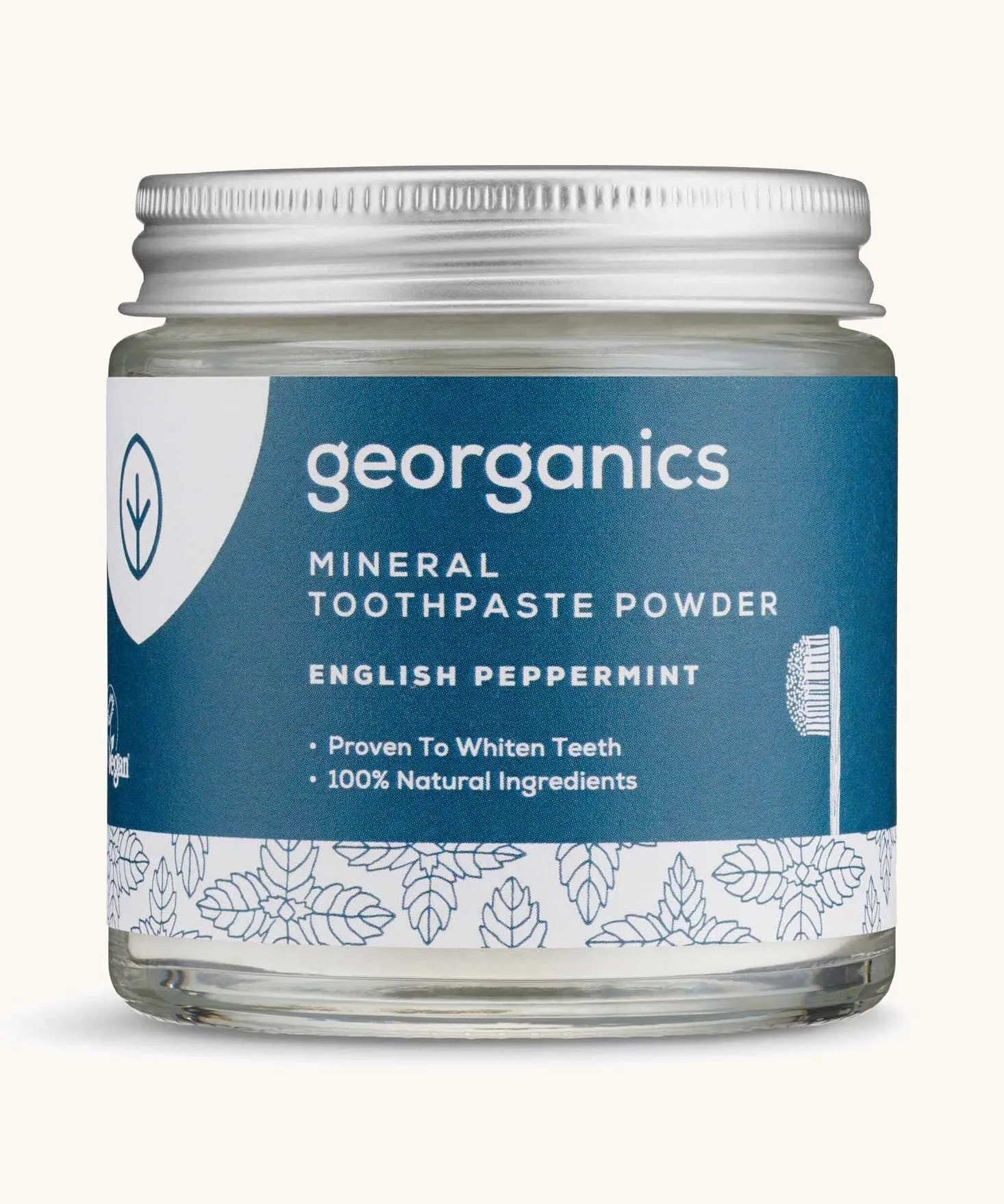 Georganics Natural Tooth Whitening Powder - English Peppermint