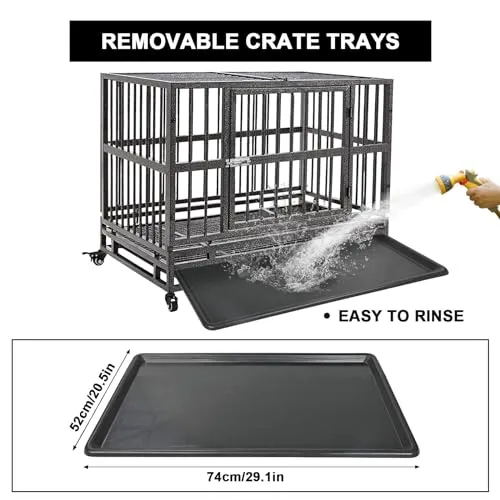 Heavy Duty Dog Crate - for Medium Small Dogs Indestructible Pet Cage Indoor/Outdoor Strong Metal Kennel