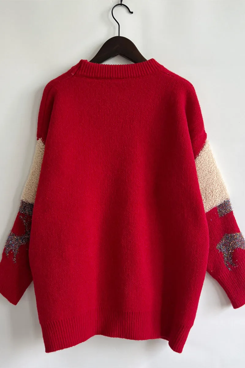 HWS1252 Cozy Reindeer Sweater