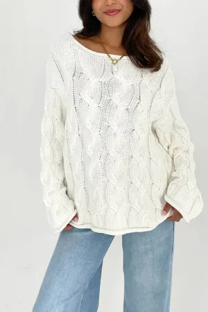 HWS1272 Chunky Cable Knit Sweater