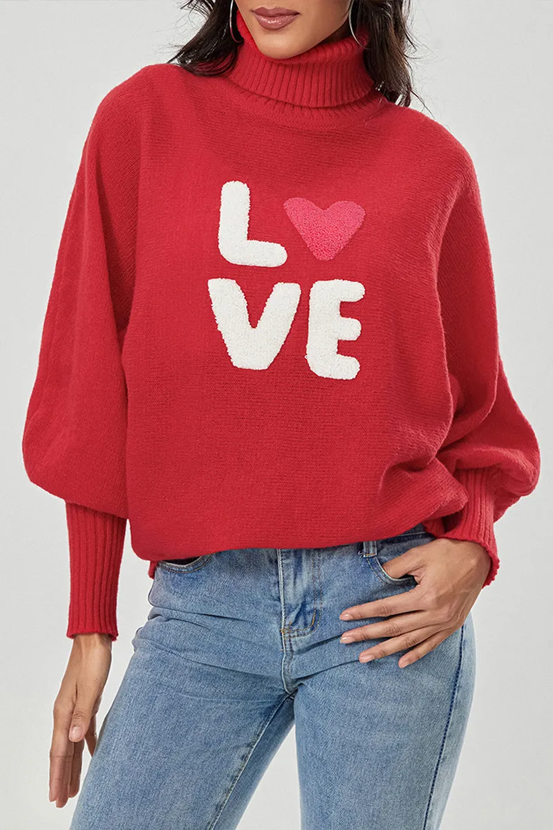 HWT1225 Love Knit Turtleneck Sweater