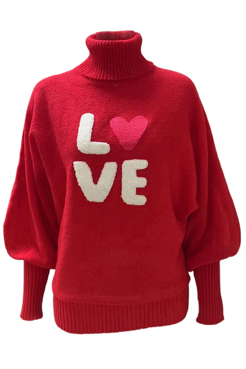 HWT1225 Love Knit Turtleneck Sweater