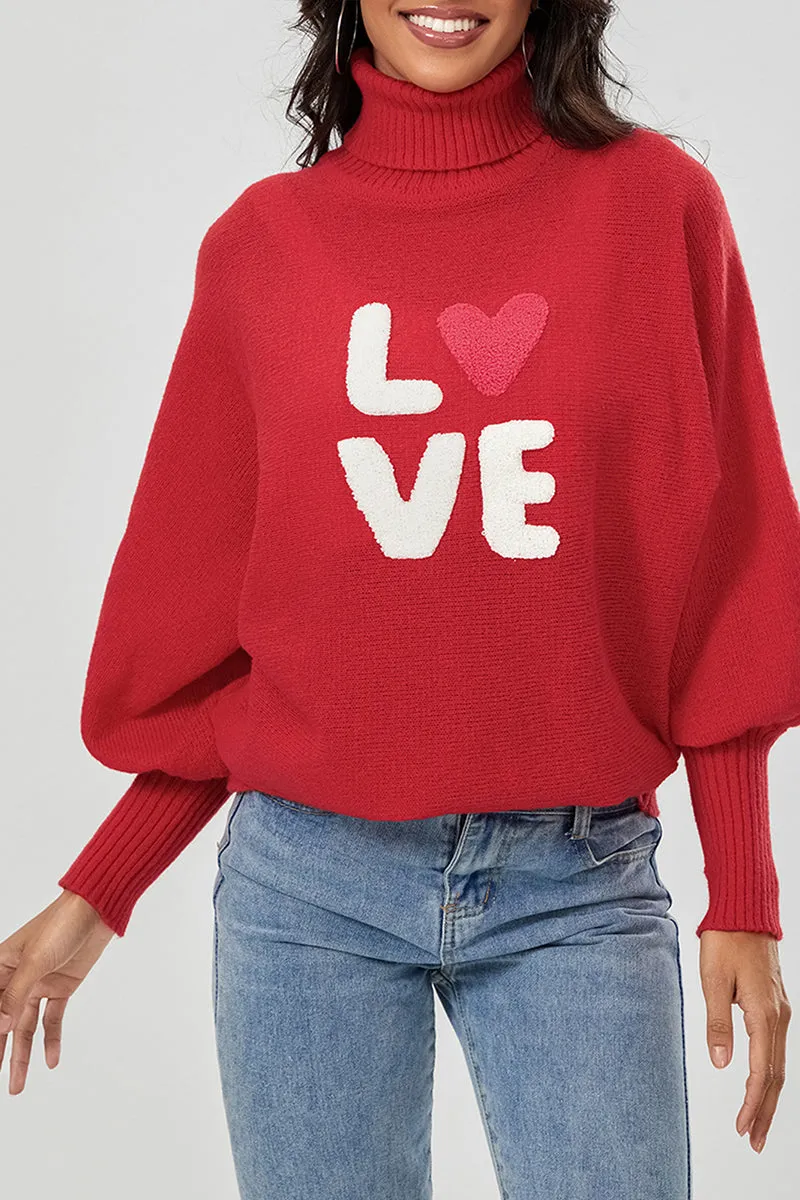 HWT1225 Love Knit Turtleneck Sweater