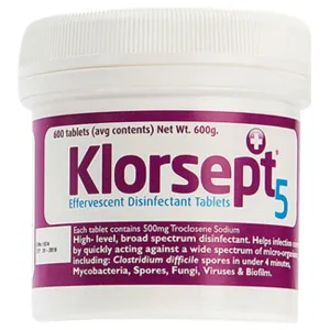 Klorsept 5 Effervescent Disinfectant Tablets 600 Tabs