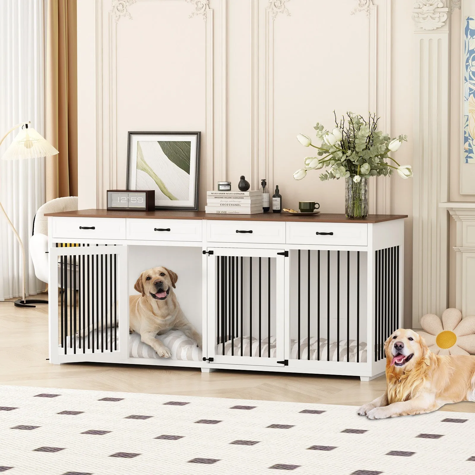 Large Dog Crate Furniture 86.6 Inch -150162