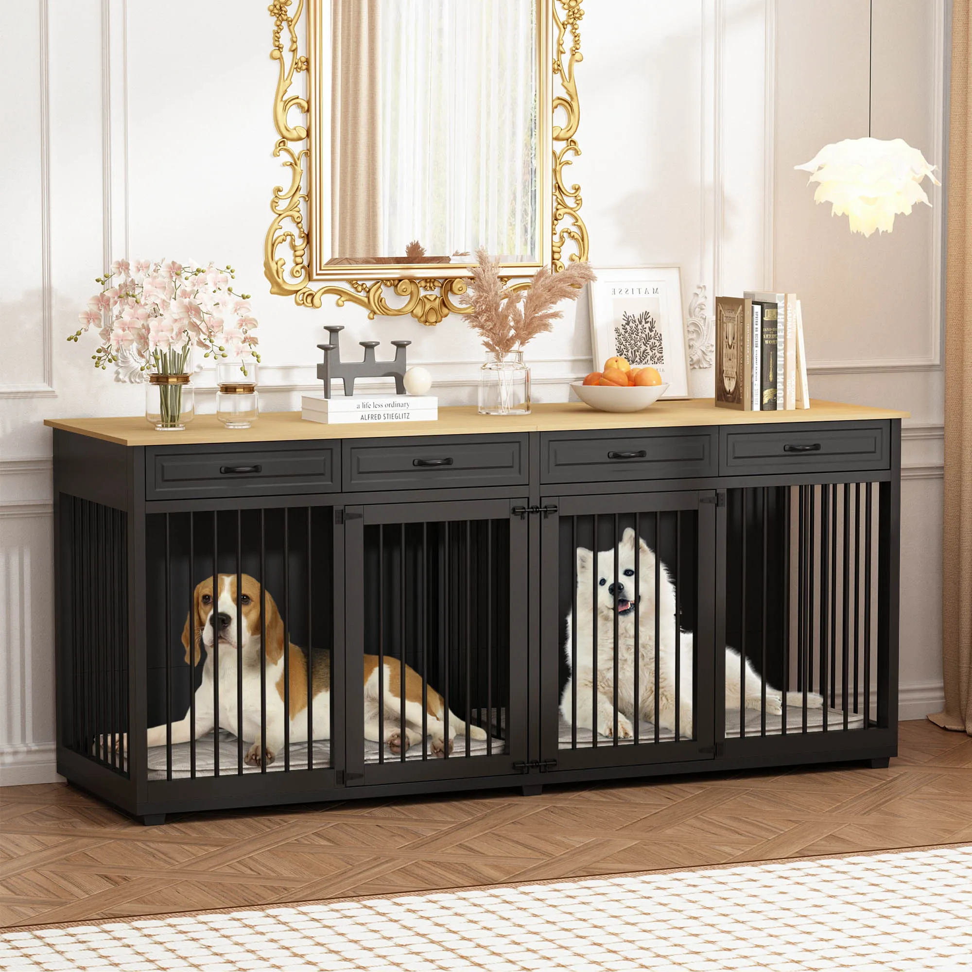 Large Dog Crate Furniture 86.6 Inch -150162