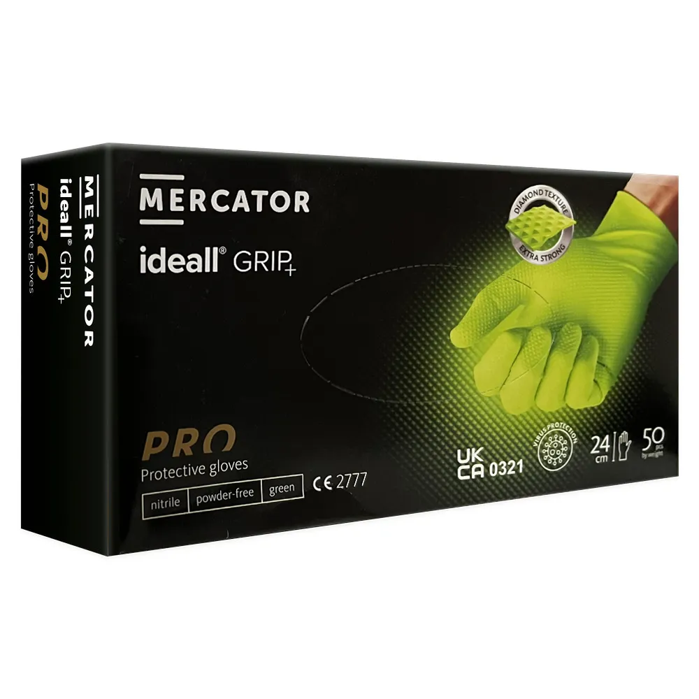 Mercator Ideall Grip Multi Use Green Nitrile Gloves