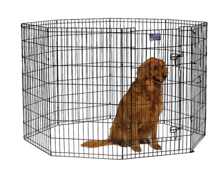 Midwest Black Contour Exercise Pen for Dogs