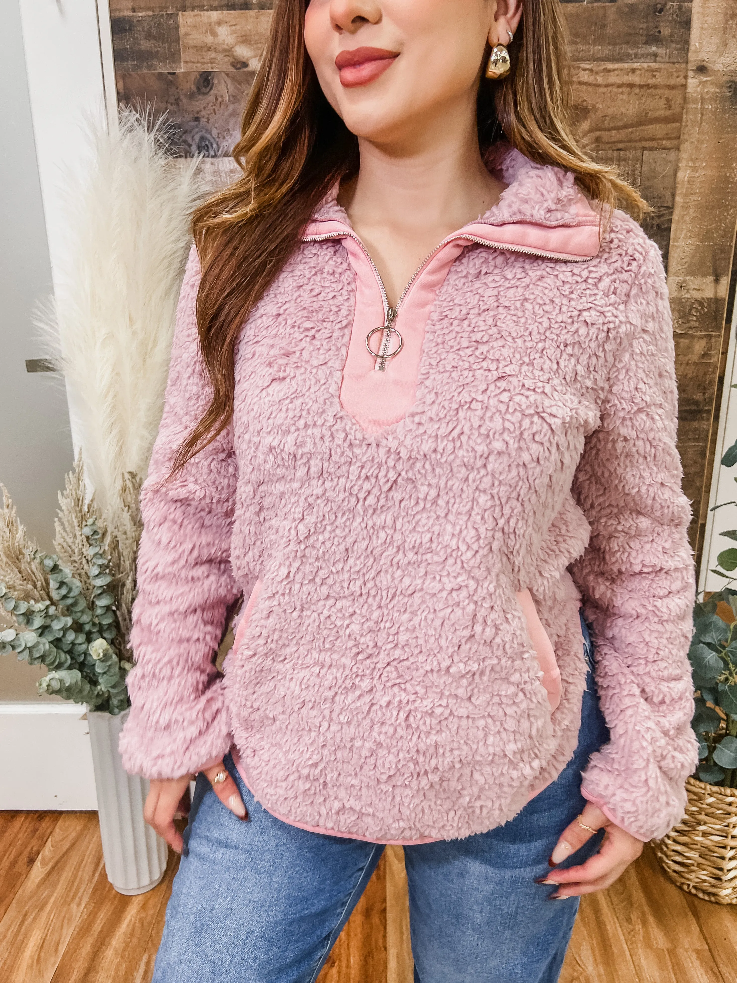 Morgan Cozy Quarter Zip Sweater