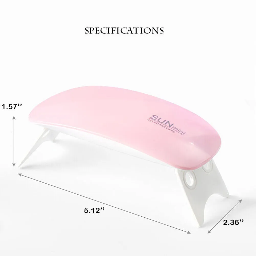 Nails Lamp LED Light Potable Mini UV LED Lamp Nail Dryer Gel Nail Art Tool 6W