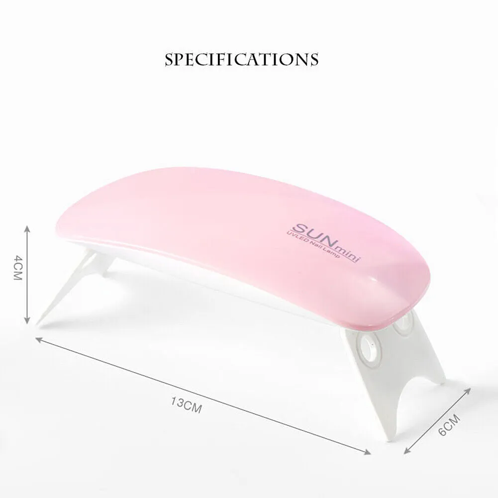 Nails Lamp LED Light Potable Mini UV LED Lamp Nail Dryer Gel Nail Art Tool 6W