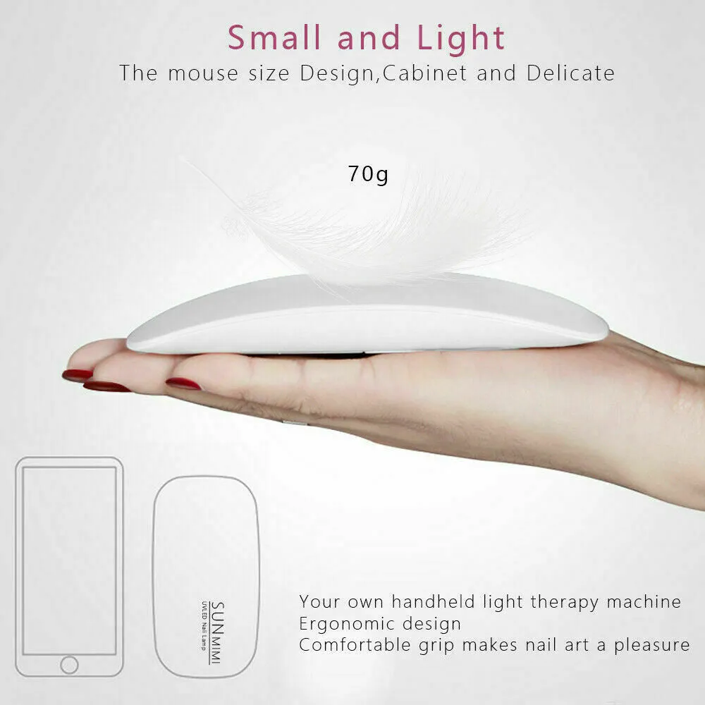 Nails Lamp LED Light Potable Mini UV LED Lamp Nail Dryer Gel Nail Art Tool 6W